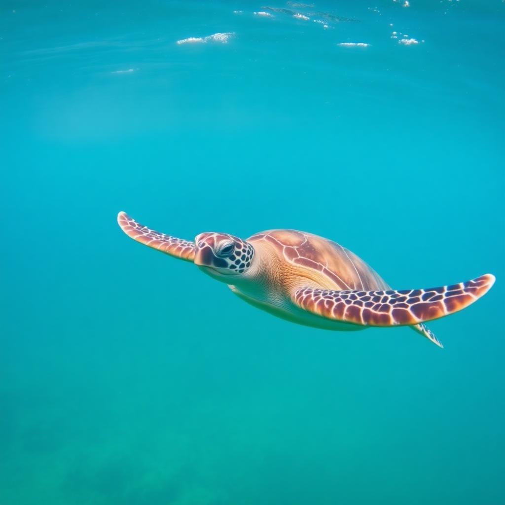 Sea turtle underwater